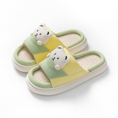 Cute Cartoon Bear in Pocket Slippers