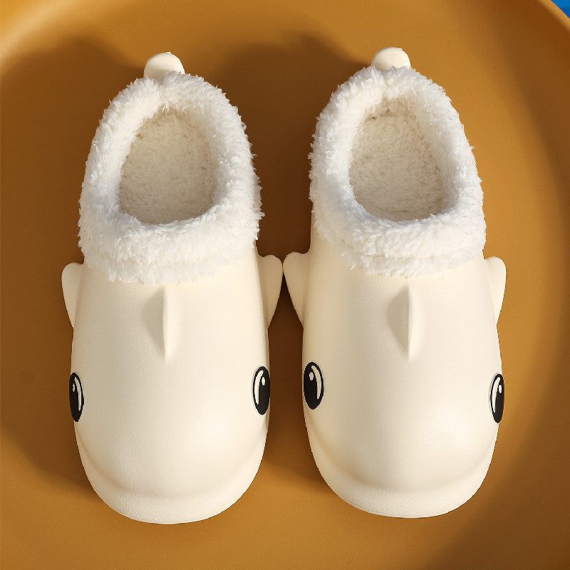 Whale Slippers with Plush Lining