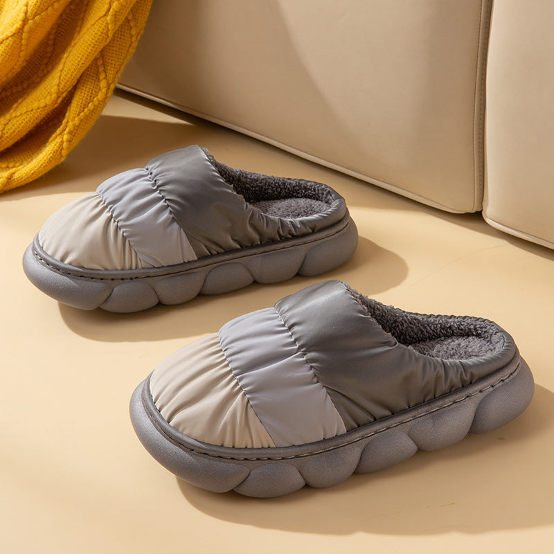 Plush Thick-Sole Bubble Slippers