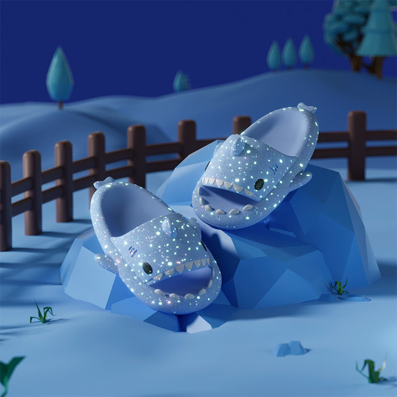 Shark Slippers With Starry Night Light