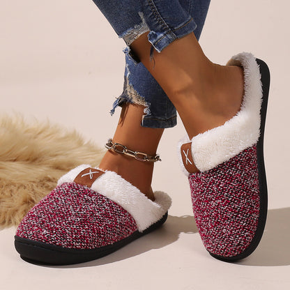 Thick Plush Winter Home Slippers