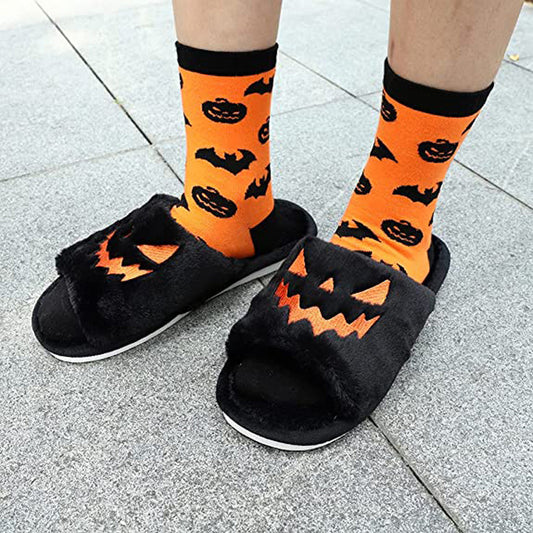 Pumpkin Face Indoor Slippers