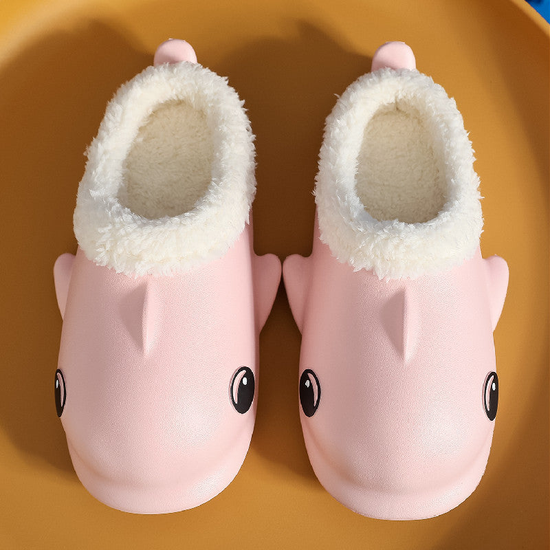 Whale Slippers with Plush Lining