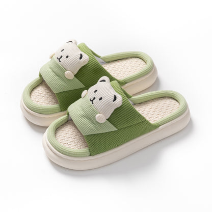 Cute Cartoon Bear in Pocket Slippers