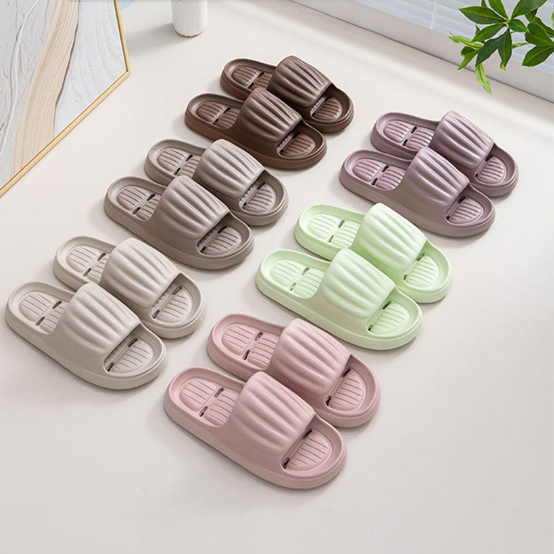 Solid Color Open-Bottom Slippers