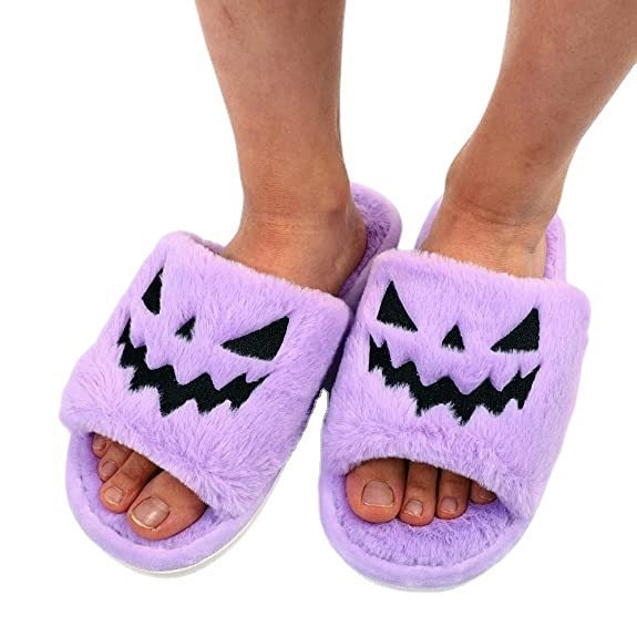 Pumpkin Face Indoor Slippers