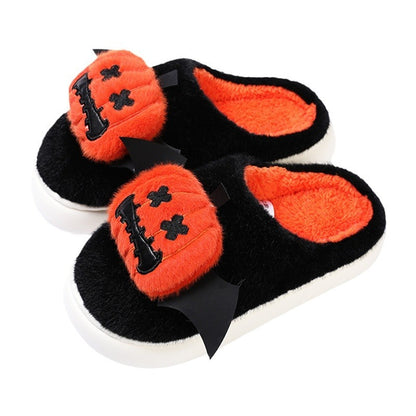 Pumpkin Bat Home Slippers