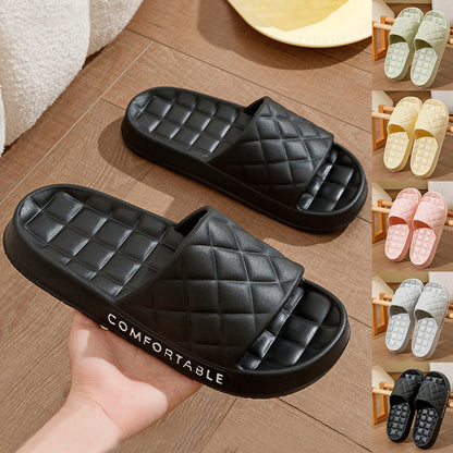 Comfortable Plaid Design House Slippers