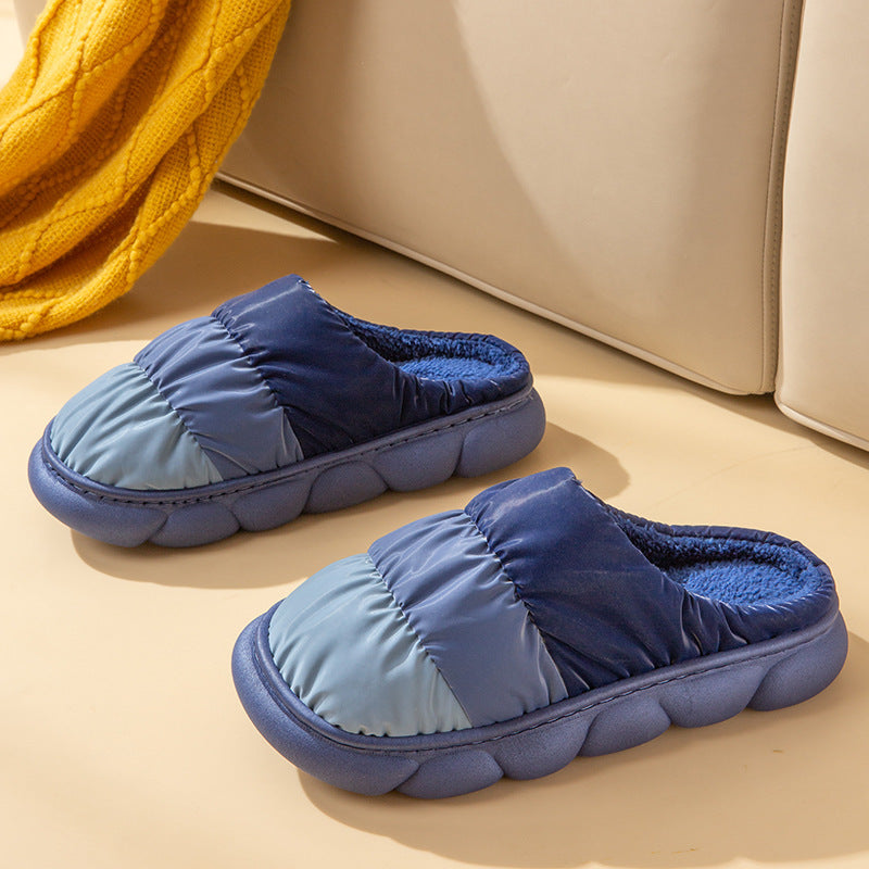 Plush Thick-Sole Bubble Slippers