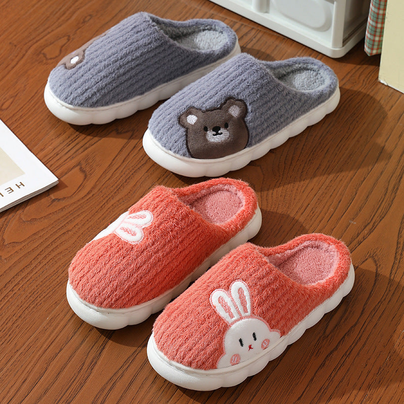 Rabbit and Bear Home Slippers