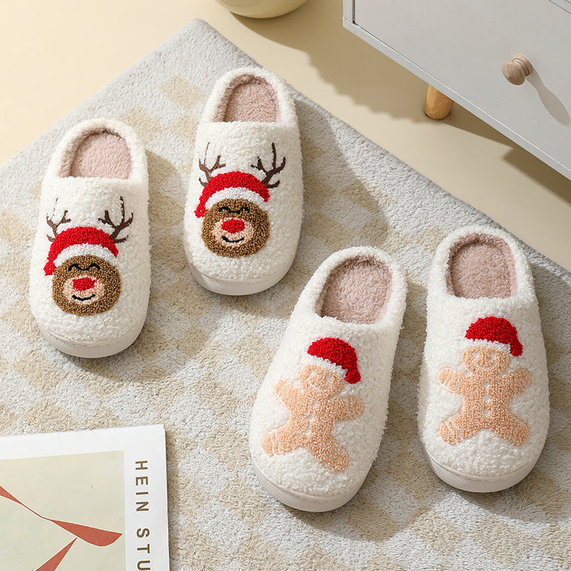 Santa or Reindeer Face Slippers