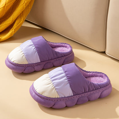 Plush Thick-Sole Bubble Slippers