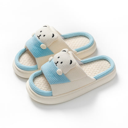 Cute Cartoon Bear in Pocket Slippers