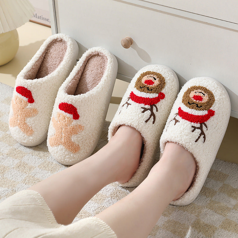 Santa or Reindeer Face Slippers