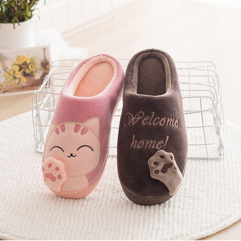 Cute Cat Welcome Home Slippers