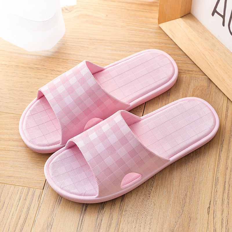 Plaid Print Home Slippers