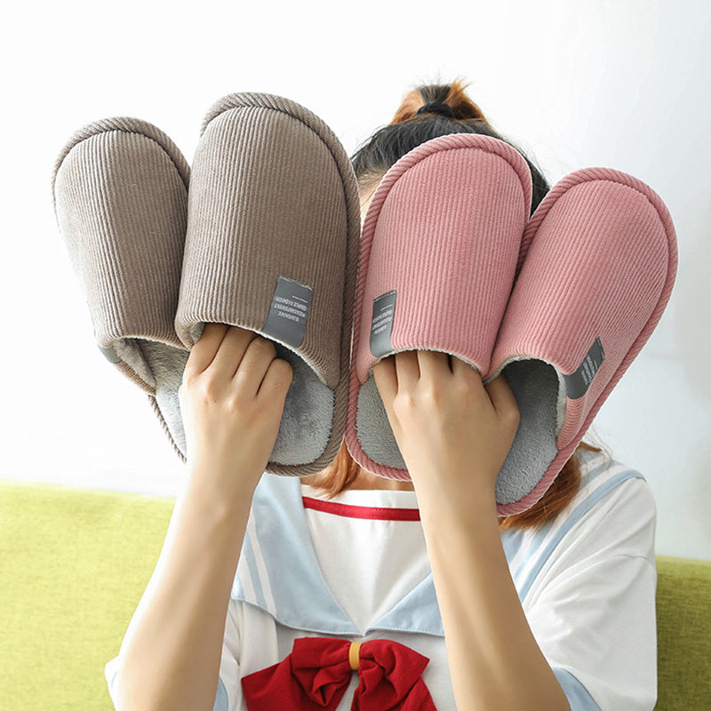 Corduroy Warm Home Slippers