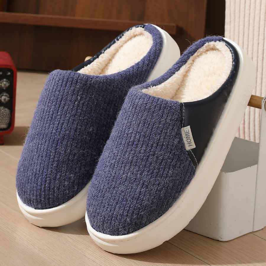 Plush Close-Toed Home Slippers