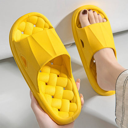 Woven Open-Bottom Slippers