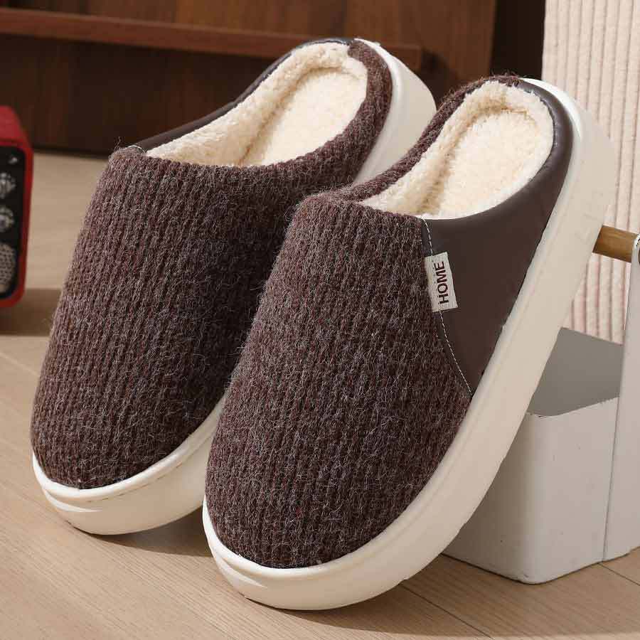 Plush Close-Toed Home Slippers