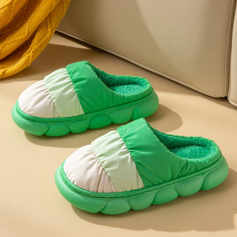 Plush Thick-Sole Bubble Slippers