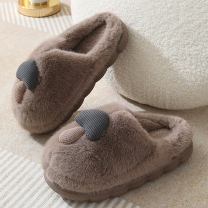 Mushroom Thick-Soled Cotton Slippers