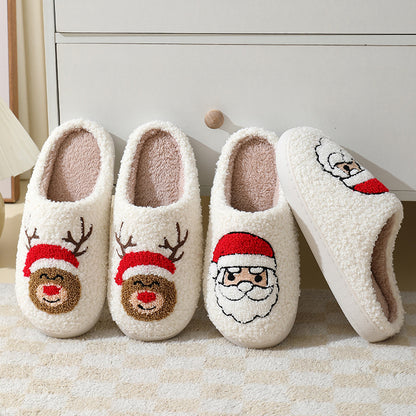 Santa or Reindeer Face Slippers