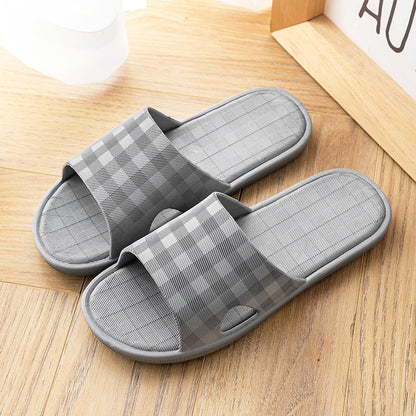 Plaid Print Home Slippers