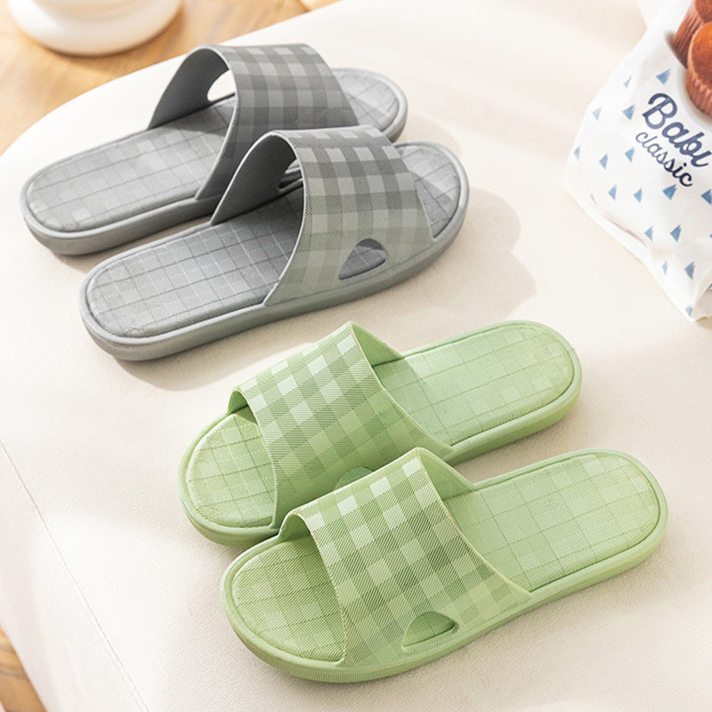 Plaid Print Home Slippers