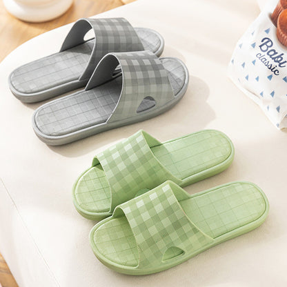 Plaid Print Home Slippers