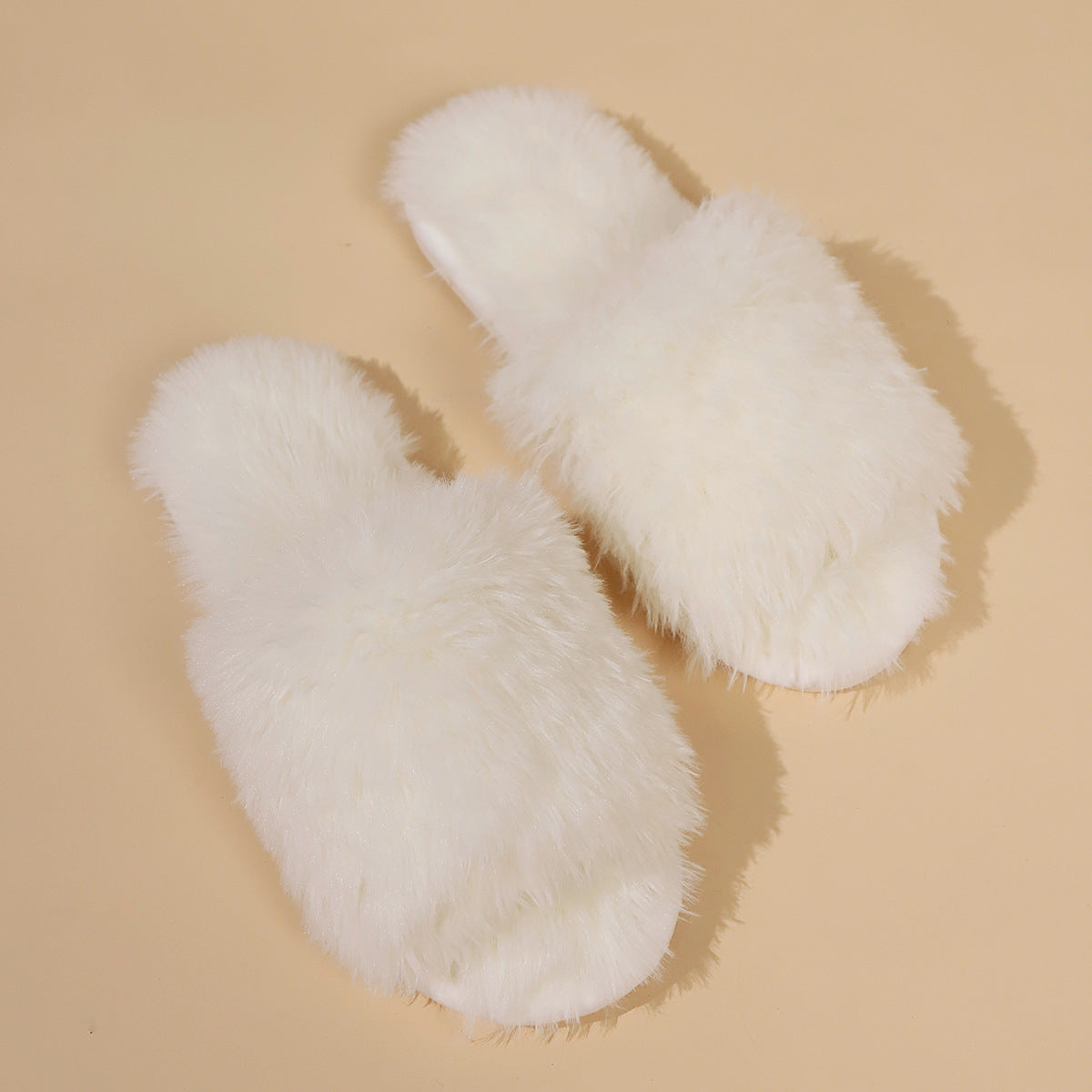 Fluffy Open-Toed Slippers