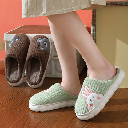 Rabbit and Bear Home Slippers