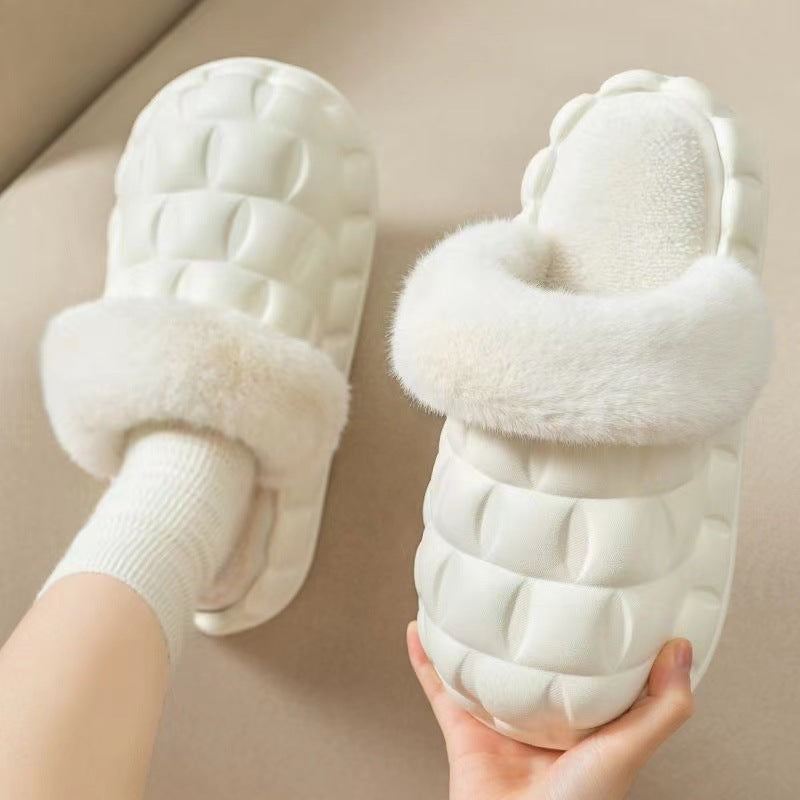 Bubble Slippers with Detachable Plush Lining