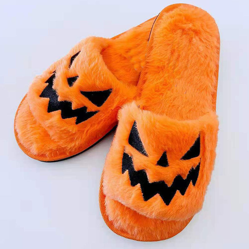 Pumpkin Face Indoor Slippers