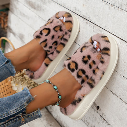 Leopard Print Slippers