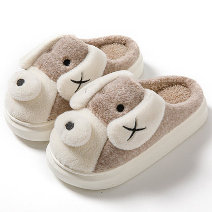 Cute Dog Plush Slippers