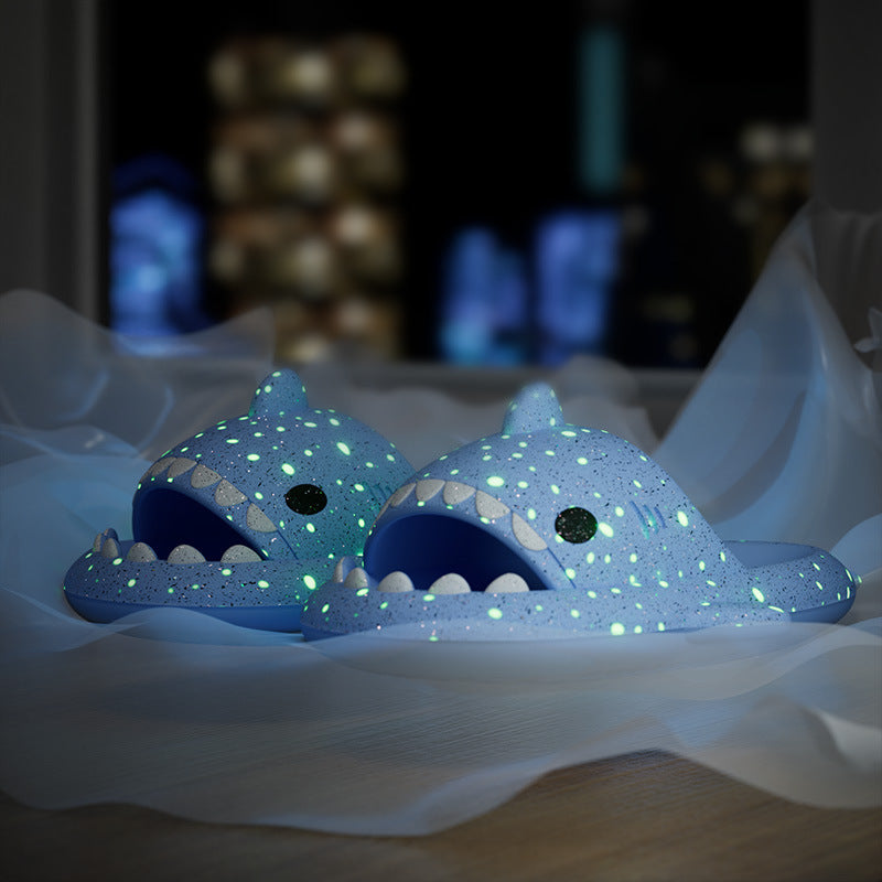 Shark Slippers With Starry Night Light