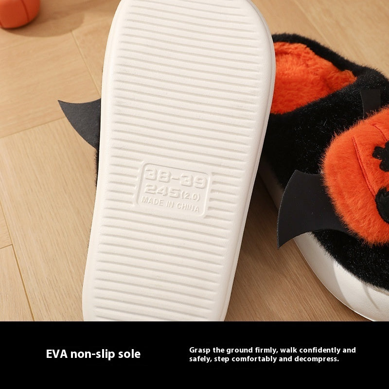 Pumpkin Bat Home Slippers