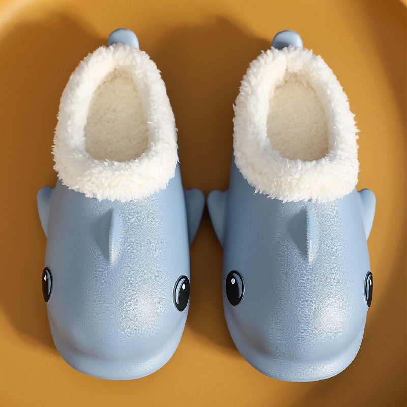 Whale Slippers with Plush Lining