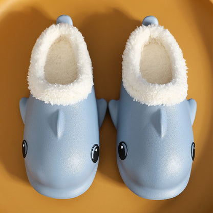 Whale Slippers with Plush Lining