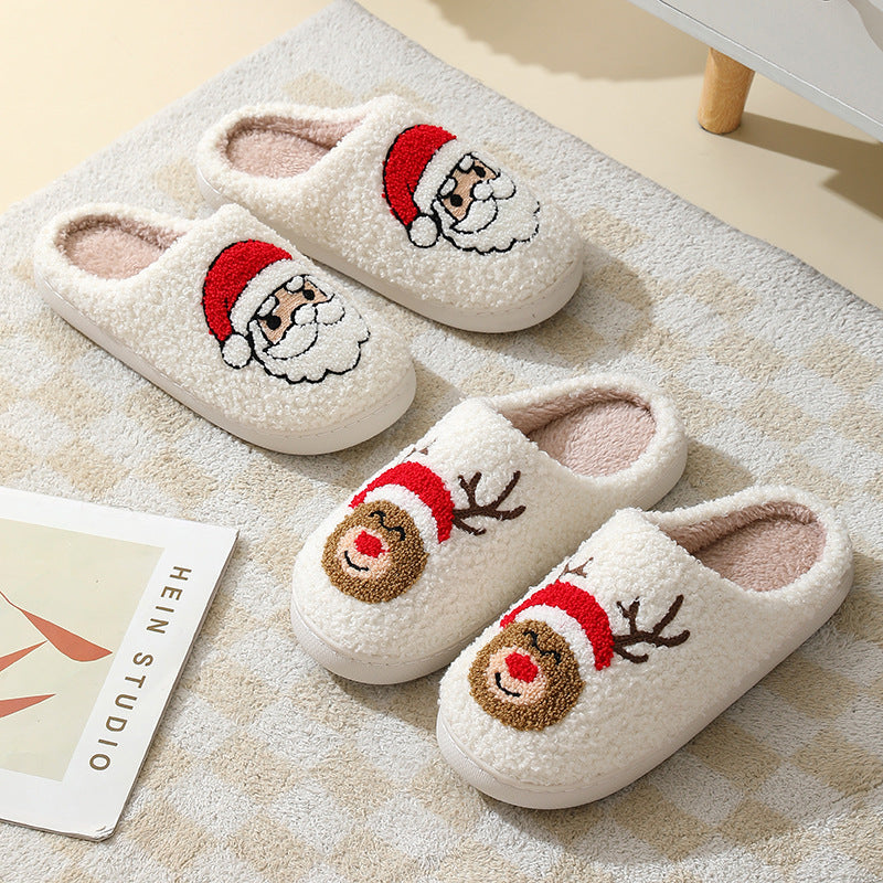 Santa or Reindeer Face Slippers