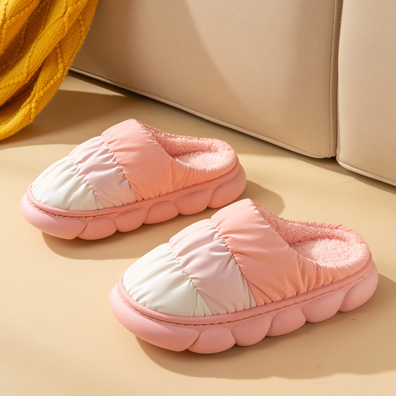 Plush Thick-Sole Bubble Slippers