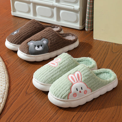 Rabbit and Bear Home Slippers