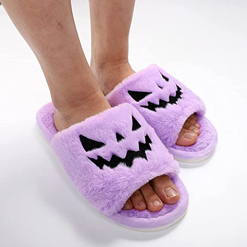 Pumpkin Face Indoor Slippers