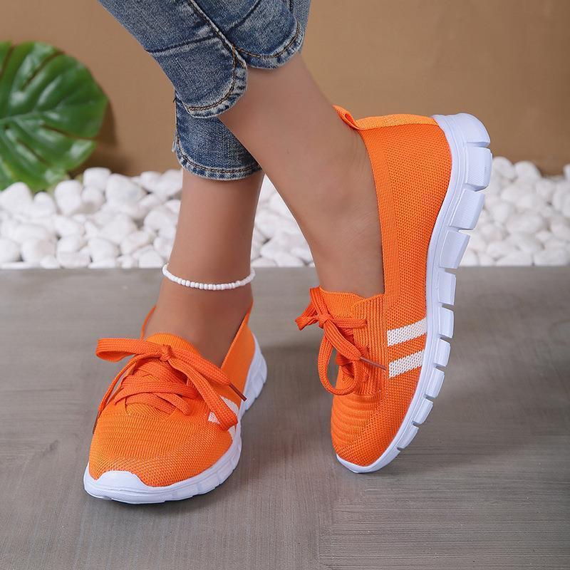 Casual Lace-up Mesh Slip-On Shoes for Women