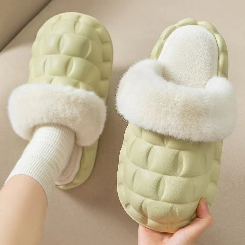 Bubble Slippers with Detachable Plush Lining