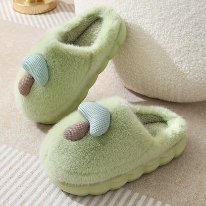 Mushroom Thick-Soled Cotton Slippers