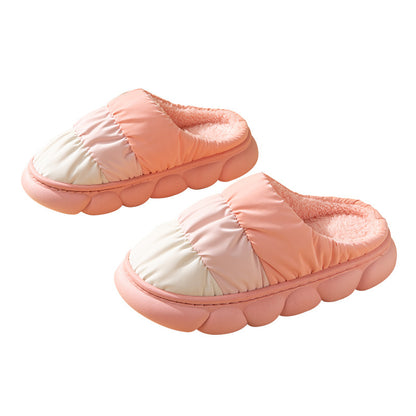 Plush Thick-Sole Bubble Slippers