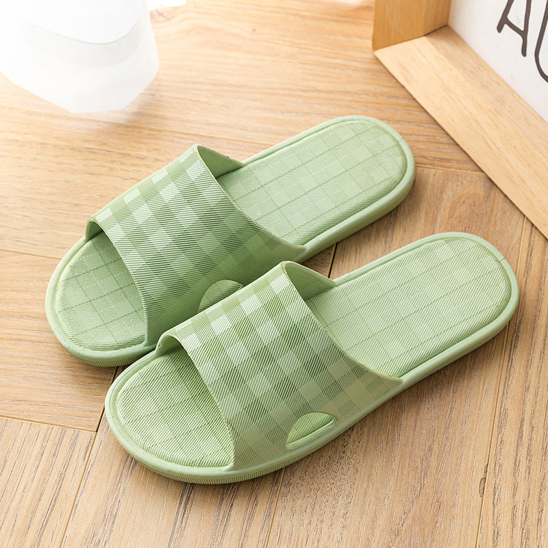 Plaid Print Home Slippers