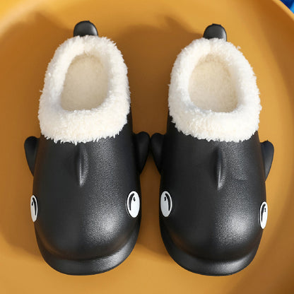 Whale Slippers with Plush Lining